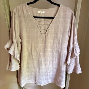 Maurices Lavender boho blouse Size L
